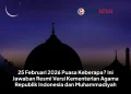 25 Februari 2026 Puasa Keberapa? Ini Jawaban Resmi Versi Kementerian Agama Republik Indonesia dan Muhammadiyah
