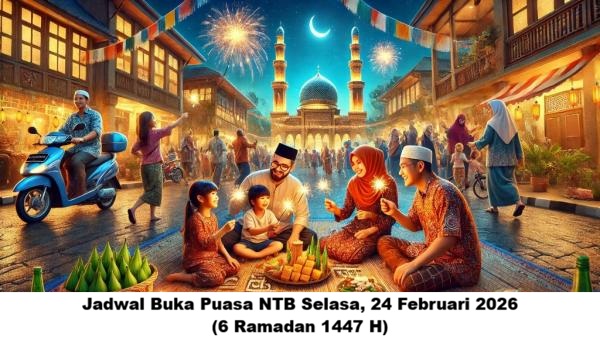 Jadwal Buka Puasa NTB Selasa, 24 Februari 2026 (6 Ramadan 1447 H)