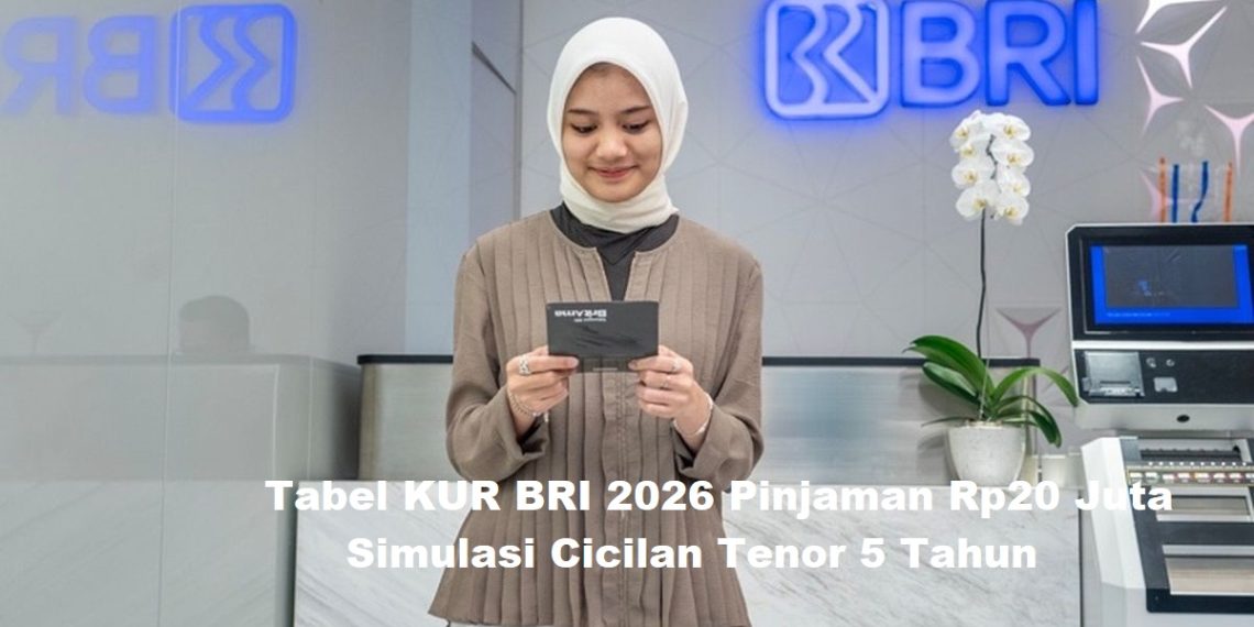 Tabel KUR BRI 2026 Pinjaman Rp20 Juta: Simulasi Cicilan Tenor 5 Tahun