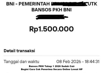 Bansos PKH Tahap 1 2026 Sudah Cair, Begini Cara Cek Penerima Secara Online Lewat HP