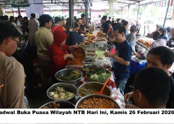 Jadwal Buka Puasa Wilayah NTB Hari Ini, Kamis 26 Februari 2026