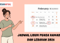 Jadwal Libur Puasa Ramadan dan Lebaran 2026