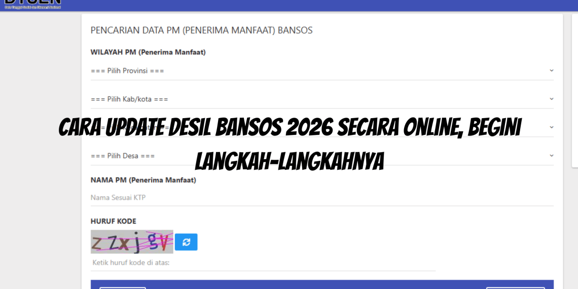 Cara Update Desil Bansos 2026 Secara Online, Begini Langkah-Langkahnya