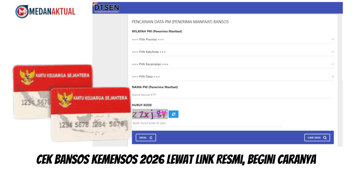 Cek Bansos Kemensos 2026 Lewat Link Resmi, Begini Caranya