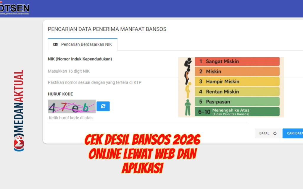 Cek Desil Bansos 2026 Online Lewat Web dan Aplikasi