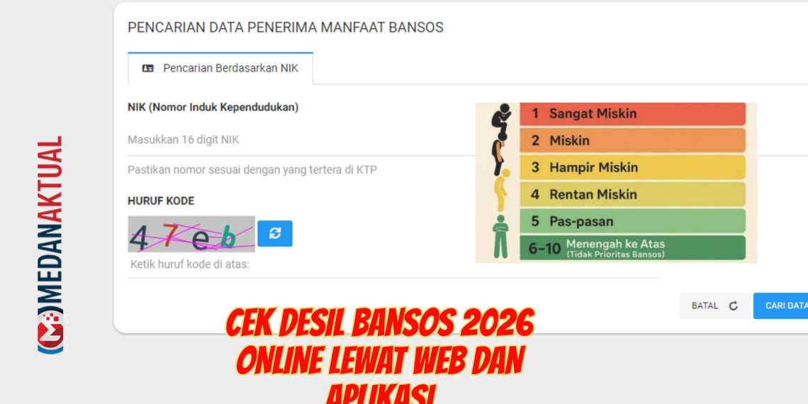 Cek Desil Bansos 2026 Online Lewat Web dan Aplikasi