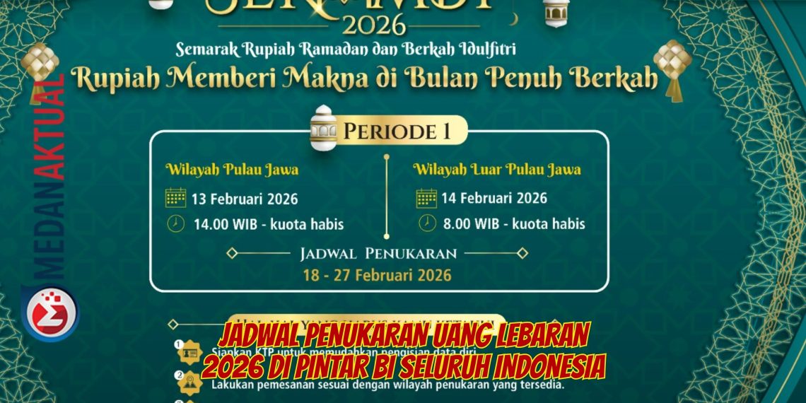 Jadwal Penukaran Uang Lebaran 2026 di PINTAR BI Seluruh Indonesia