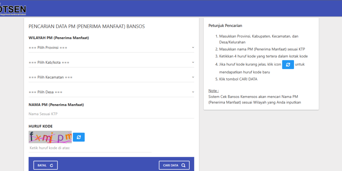 Akses Link https://cekbansos.kemensos.go.id/, Website Resmi Untuk Cek Penerima Bansos Februari 2026