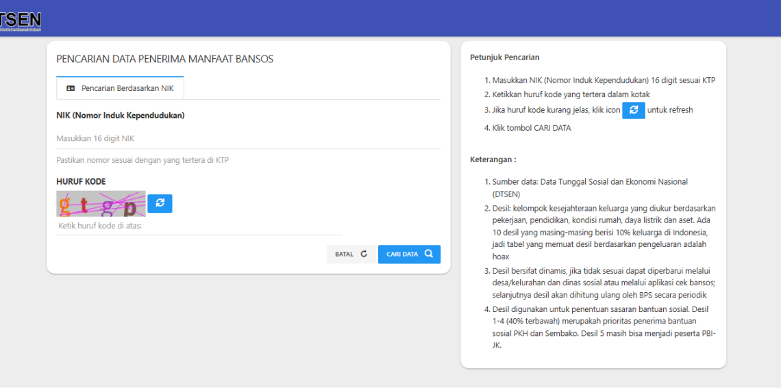 Fitur Baru di Website cekbansos.kemensos.go.id, Begini Cara Pahami Hasil Pencariannya