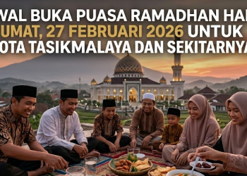 Jadwal Buka Puasa Ramadhan Hari Ini Jumat, 27 Februari 2026 Untuk Kota Tasikmalaya dan Sekitarnya