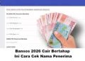 Bansos 2026 Cair Bertahap, Begini Cara Cek Nama Penerima di cek.bansos.kemensos.go.id