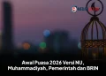 Awal Puasa 2026 Versi NU, Muhammadiyah, Pemerintah dan BRIN