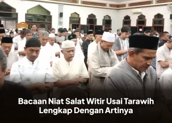 Bacaan Niat Salat Witir Usai Tarawih Lengkap Dengan Artinya