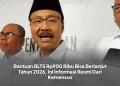 Bantuan BLTS Rp900 Ribu Bisa Berlanjut Tahun 2026, Ini Informasi Resmi Dari Kemensos