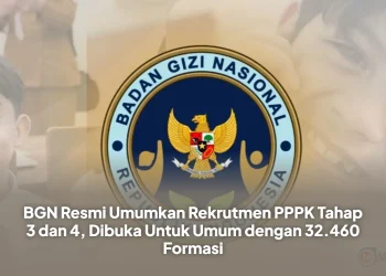 BGN Resmi Umumkan Rekrutmen PPPK Tahap 3 dan 4, Dibuka Untuk Umum dengan 32.460 Formasi