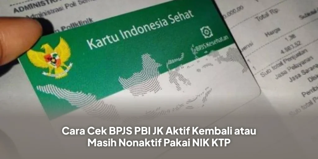 Cara Cek BPJS PBI JK Aktif Kembali atau Masih Nonaktif Pakai NIK KTP