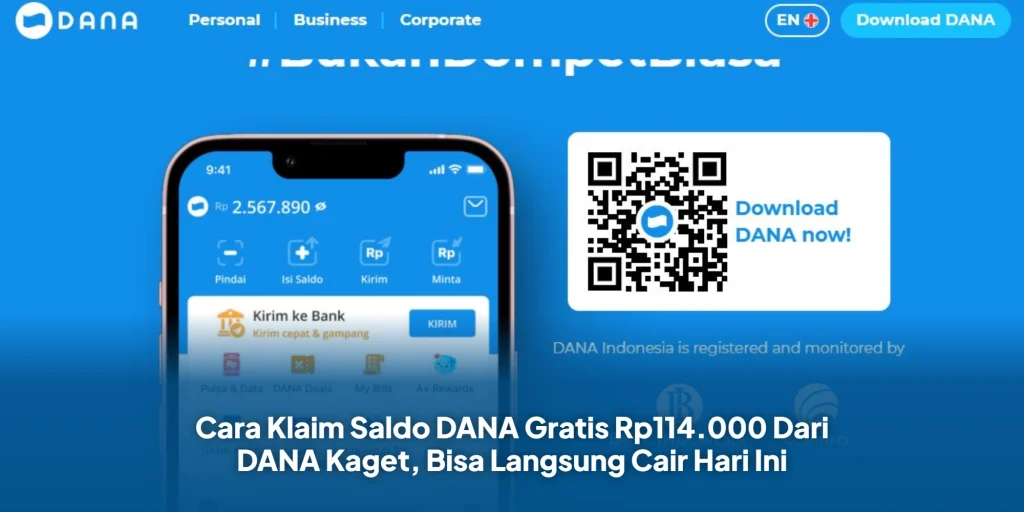 Cara Klaim Saldo DANA Gratis Rp114.000 Dari DANA Kaget, Bisa Langsung Cair Hari Ini