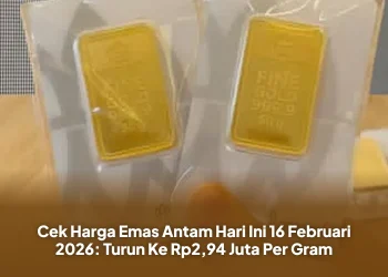 Cek Harga Emas Antam Hari Ini 16 Februari 2026: Turun Ke Rp2,94 Juta Per Gram