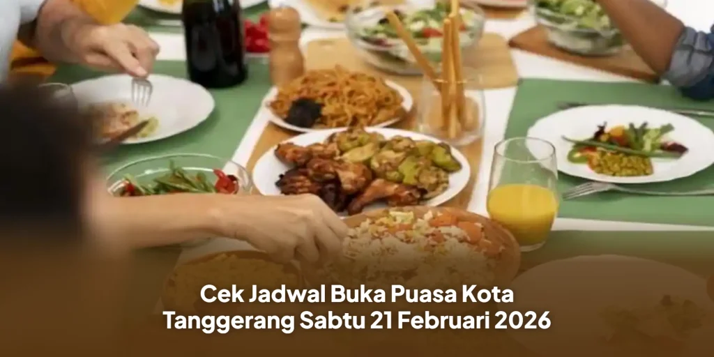 Cek Jadwal Buka Puasa Kota Tanggerang Sabtu 21 Februari 2026
