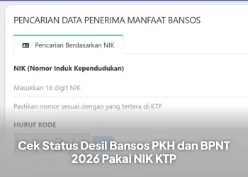 Cek Status Desil Bansos PKH dan BPNT 2026 Pakai NIK KTP, Simak Tutorialnya