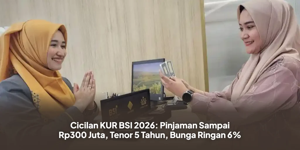 Cicilan KUR BSI 2026: Pinjaman Sampai Rp300 Juta, Tenor 5 Tahun, Bunga Ringan 6%