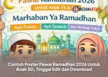 Contoh Poster Pawai Ramadhan 2026 Untuk Anak SD, Tinggal Edit dan Download