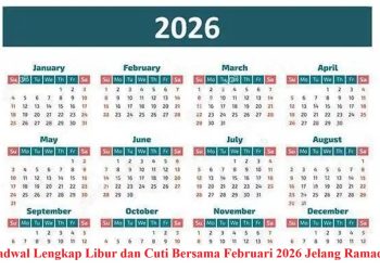 Cek Jadwal Lengkap Libur dan Cuti Bersama Februari 2026 Jelang Ramadhan
