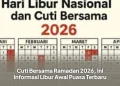 Cuti Bersama Ramadan 2026, Ini Informasi Libur Awal Puasa Terbaru