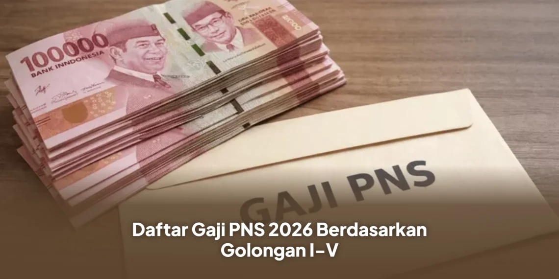 Daftar Gaji PNS 2026 Berdasarkan Golongan I-V