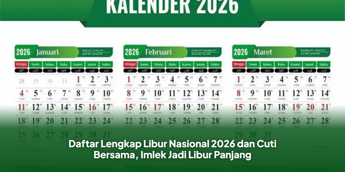 Daftar Lengkap Libur Nasional 2026 dan Cuti Bersama, Imlek Jadi Libur Panjang