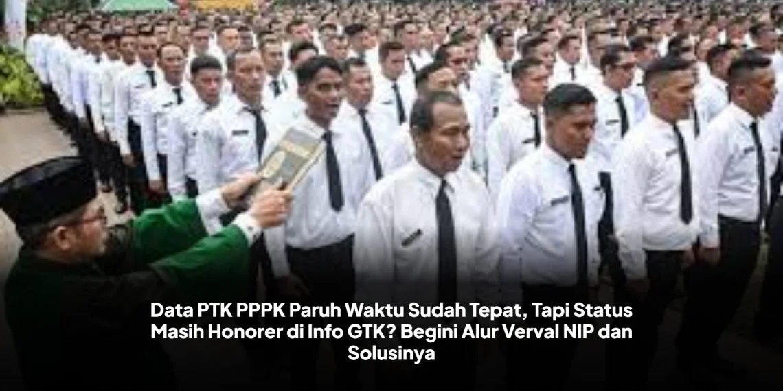 Data PTK PPPK Paruh Waktu Sudah Tepat, Tapi Status Masih Honorer di Info GTK? Begini Alur Verval NIP dan Solusinya