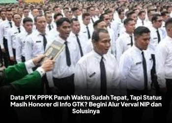 Data PTK PPPK Paruh Waktu Sudah Tepat, Tapi Status Masih Honorer di Info GTK? Begini Alur Verval NIP dan Solusinya