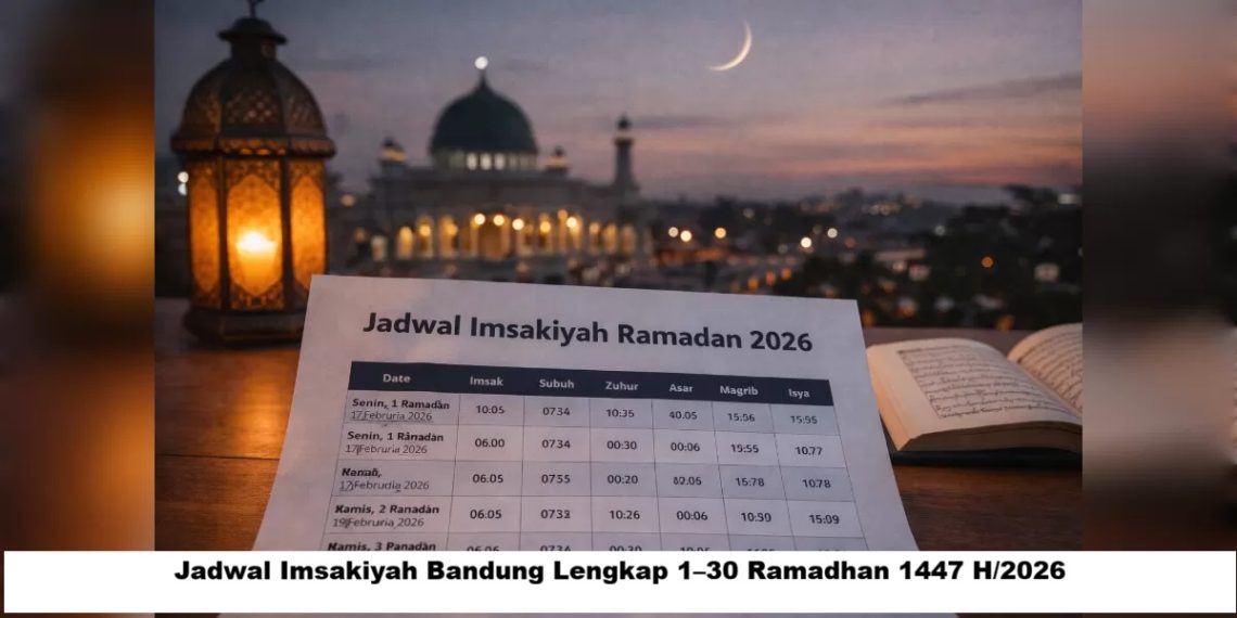 Jadwal Imsakiyah Bandung Lengkap 1–30 Ramadhan 1447 H /2026 M