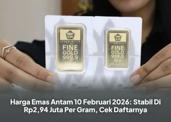 Harga Emas Antam 10 Februari 2026: Stabil Di Rp2,94 Juta Per Gram, Cek Daftarnya