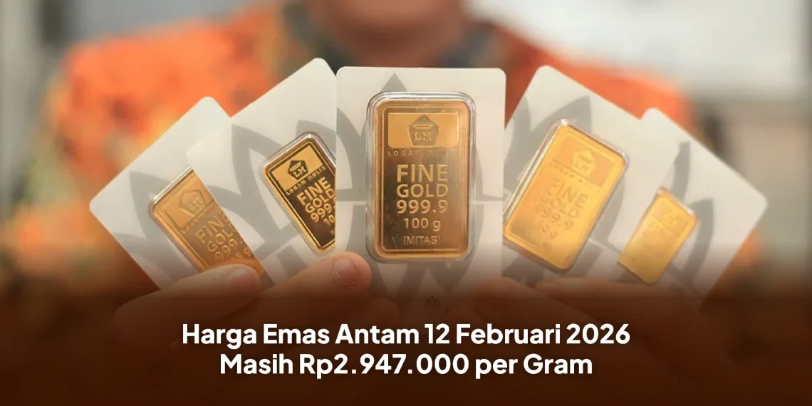Harga Emas Antam 12 Februari 2026 Masih Rp2.947.000 per Gram
