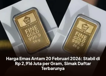 Harga Emas Antam 20 Februari 2026: Stabil di Rp 2,916 Juta per Gram, Simak Daftar Terbarunya