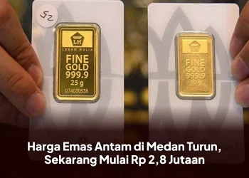 Harga Emas Antam di Medan Turun, Sekarang Mulai Rp 2,8 Jutaan