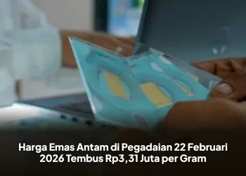 Harga Emas Antam di Pegadaian 22 Februari 2026 Tembus Rp3,31 Juta per Gram