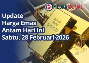 Harga Emas Antam Hari Ini Sabtu 28 Februari 2026 Melonjak Naik