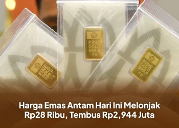 Harga Emas Antam Hari Ini Melonjak Rp28 Ribu, Tembus Rp2,944 Juta