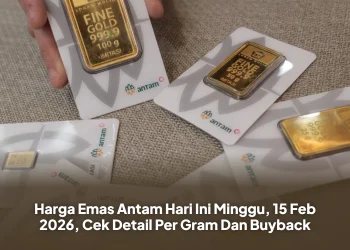 Harga Emas Antam Hari Ini Minggu, 15 Feb 2026, Cek Detail Per Gram Dan Buyback