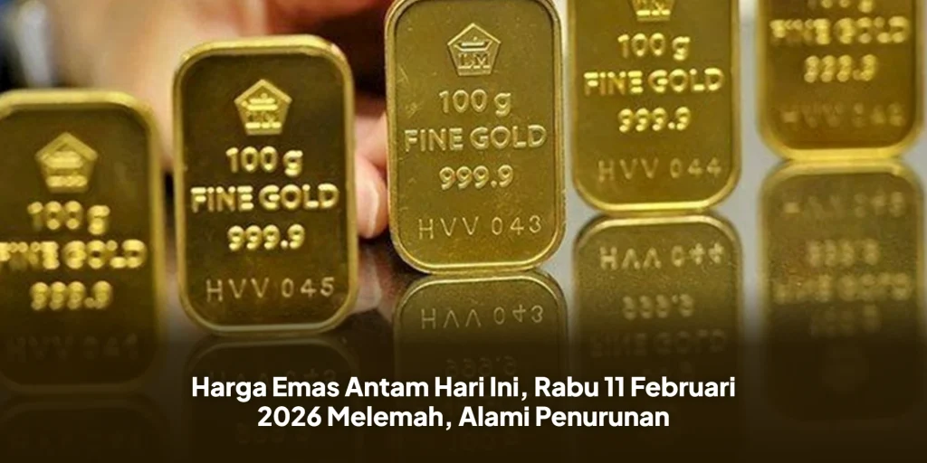 Harga Emas Antam Hari Ini, Rabu 11 Februari 2026 Melemah, Alami Penurunan