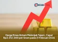 Harga Emas Antam Melonjak Tajam, Capai Rp3.012.000 per Gram pada 21 Februari 2026