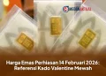 Harga Emas Perhiasan 14 Februari 2026: Referensi Kado Valentine Mewah