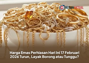 Harga Emas Perhiasan Hari Ini 17 Februari 2026 Turun, Layak Borong atau Tunggu?