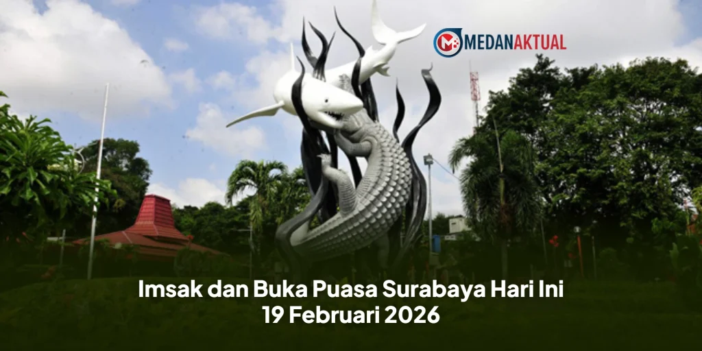 Imsak dan Buka Puasa Surabaya Hari Ini 19 Februari 2026