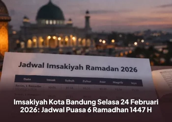 Imsakiyah Kota Bandung Selasa 24 Februari 2026: Jadwal Puasa 6 Ramadhan 1447 H