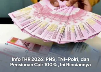 Info THR 2026: PNS, TNI-Polri, dan Pensiunan Cair 100%, Ini Rinciannya