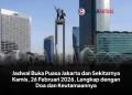Jadwal Buka Puasa Jakarta dan Sekitarnya Kamis, 26 Februari 2026, Lengkap dengan Doa dan Keutamaannya