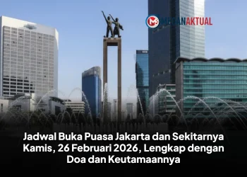 Jadwal Buka Puasa Jakarta dan Sekitarnya Kamis, 26 Februari 2026, Lengkap dengan Doa dan Keutamaannya